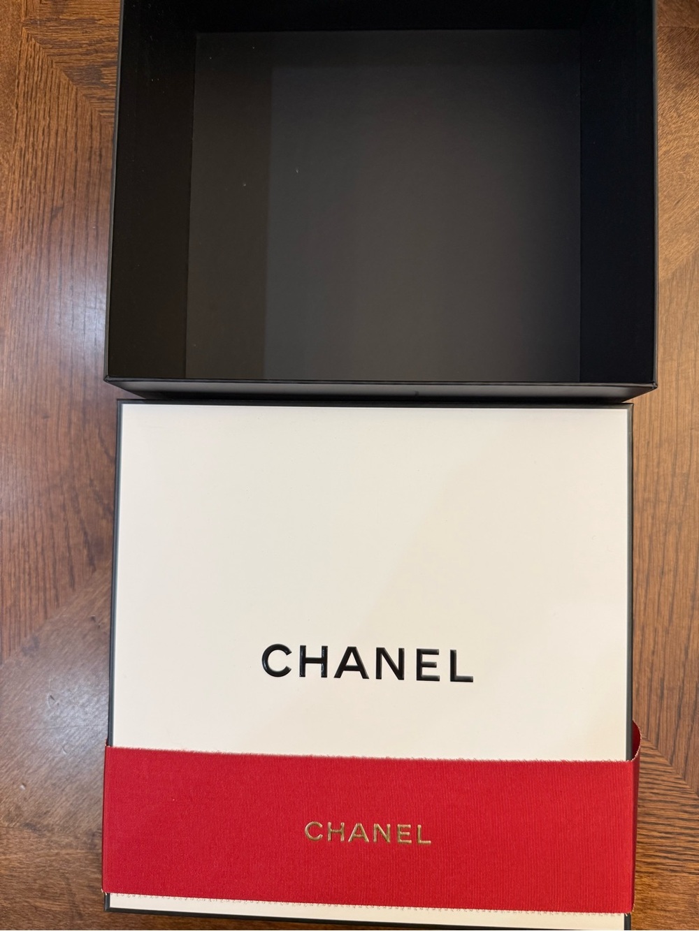 CHANEL Red and White Luxury Box-EMPTY BOX